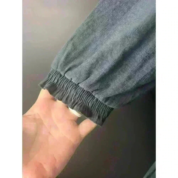 Nine West Woman's Gray Lined Ruffle Blouson Mini Dress- Size M - Picture 10 of 12